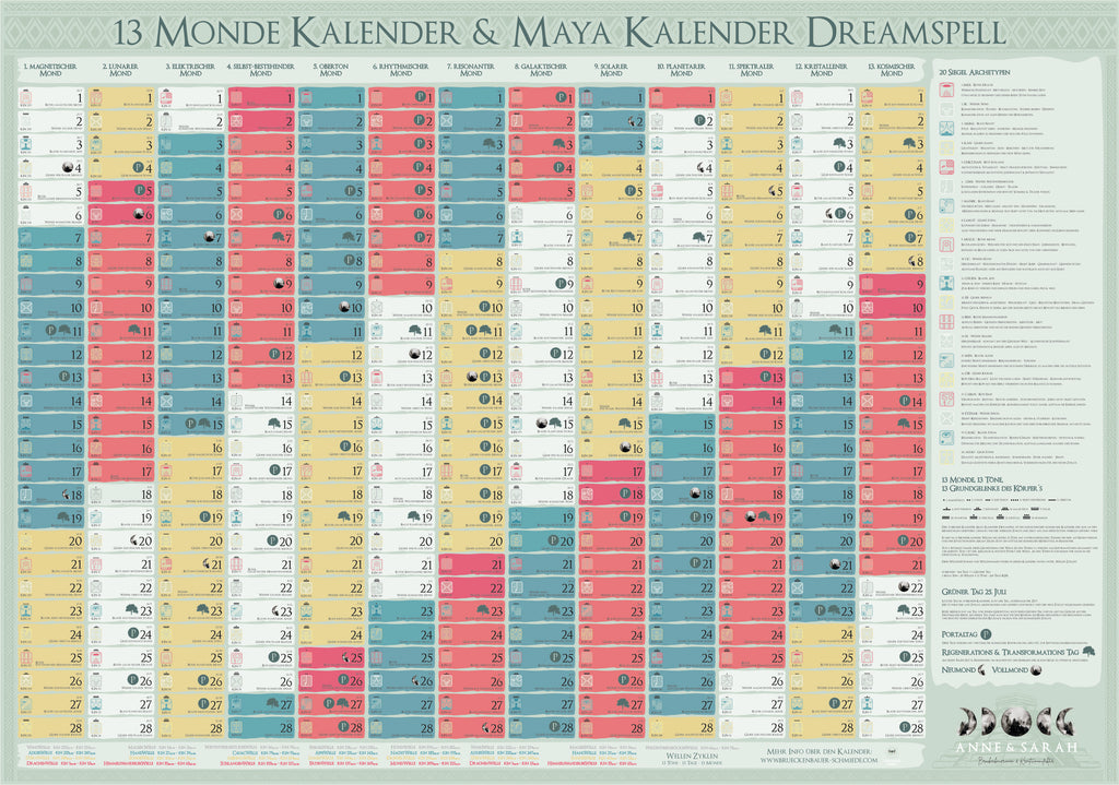 13 Monde Kalender Maya Kalender Dreamspell