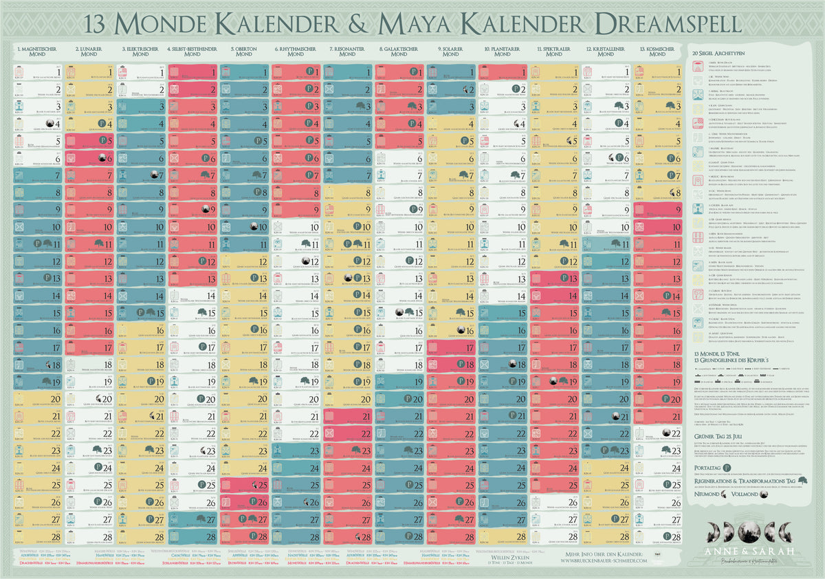 13 Monde Kalender Maya Kalender Dreamspell